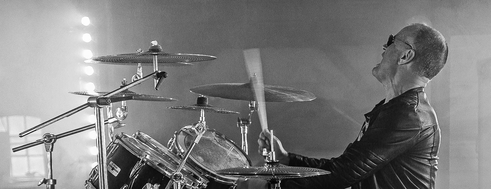 Orchestral Film Composer playing drums for soundtrack